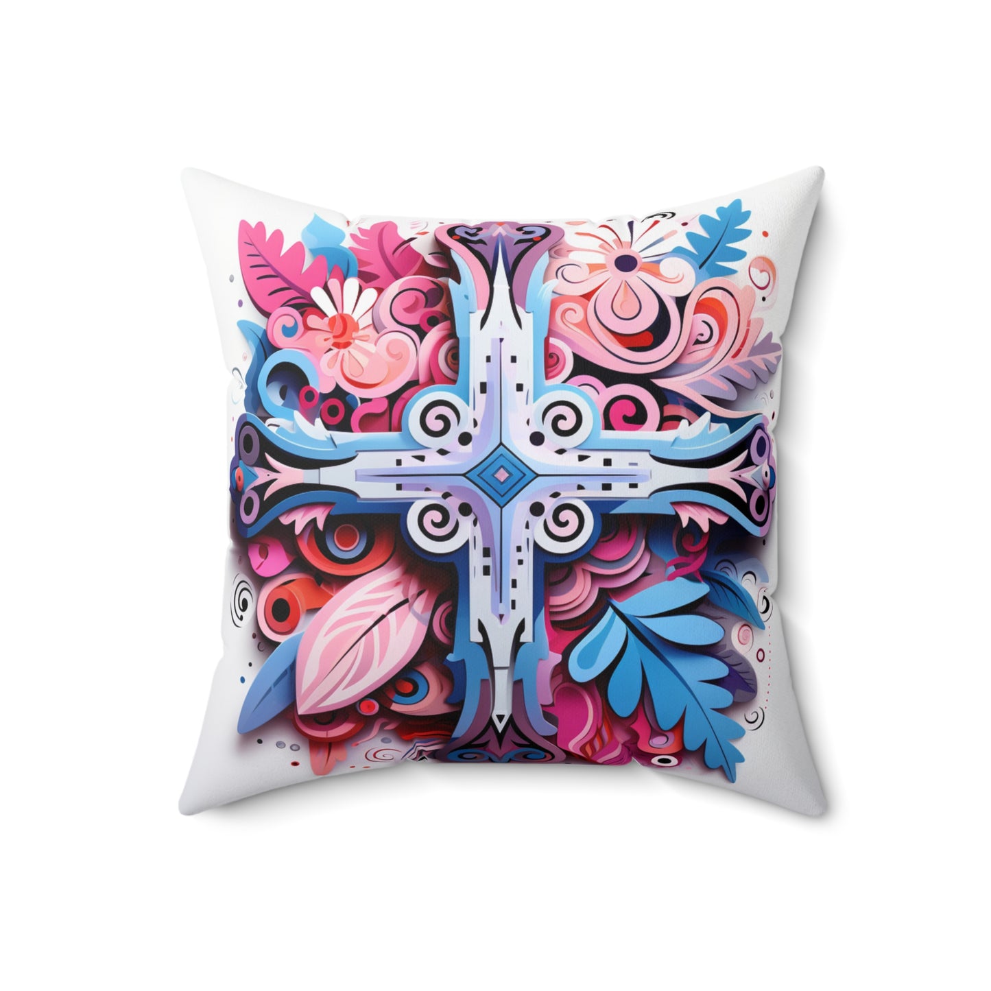 Spun Polyester Square Pillow - Hope Cross