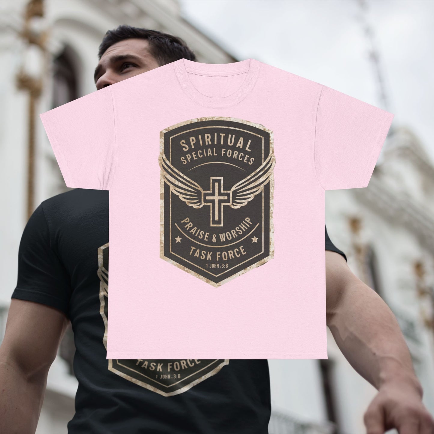 Unisex Heavy Cotton T-shirt - Spiritual Wars Praise & Worship