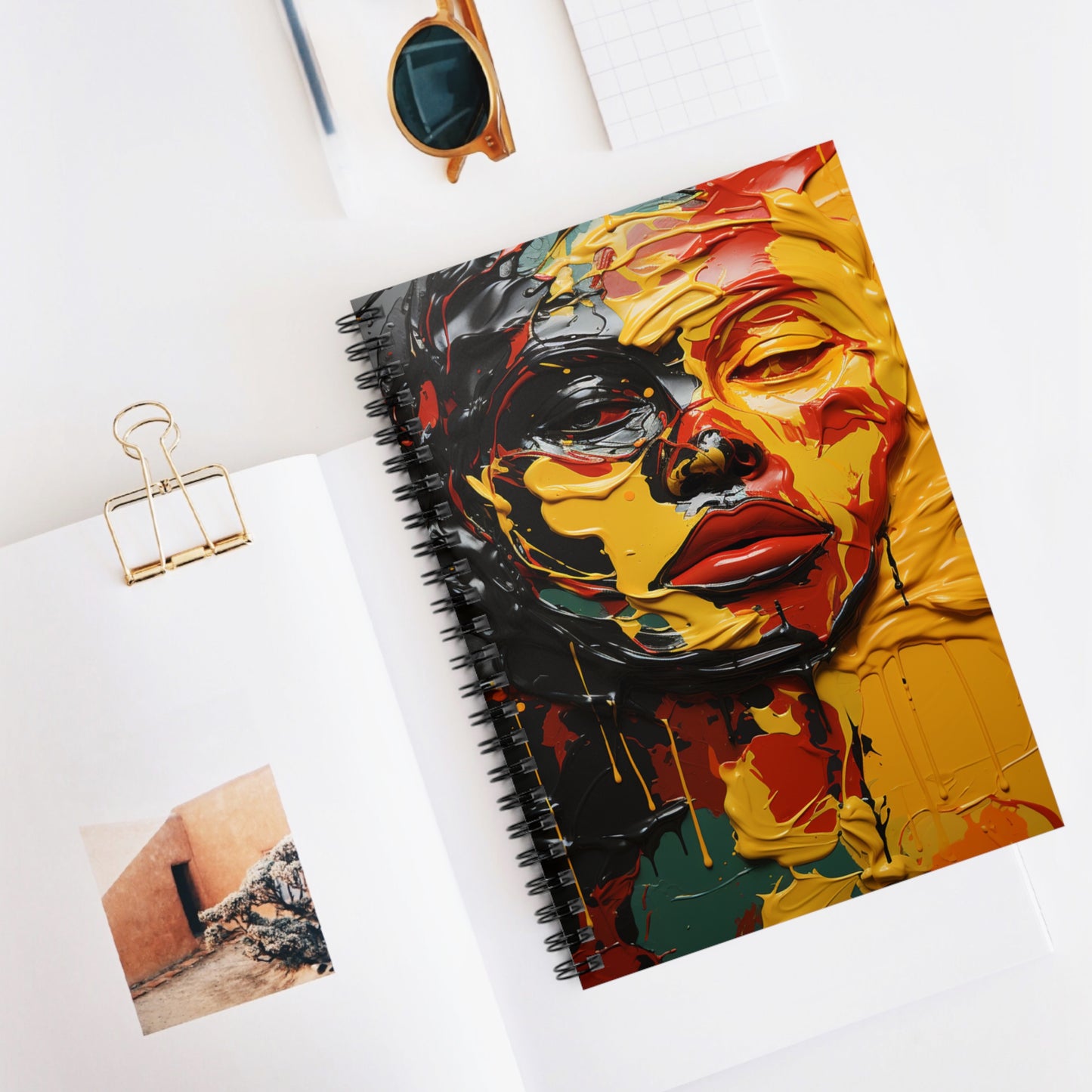 Spiral Notebook - Ruled Line - Mother Africa Design
