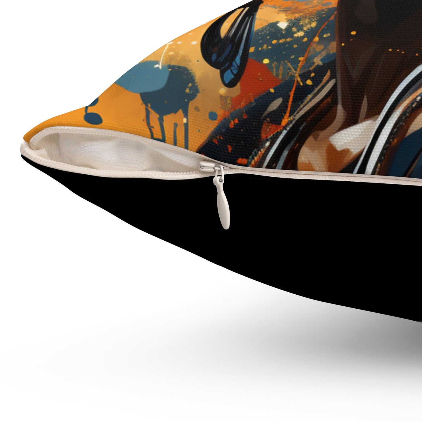 Spun Polyester Square Pillow - Daughters of Africa 2 Design