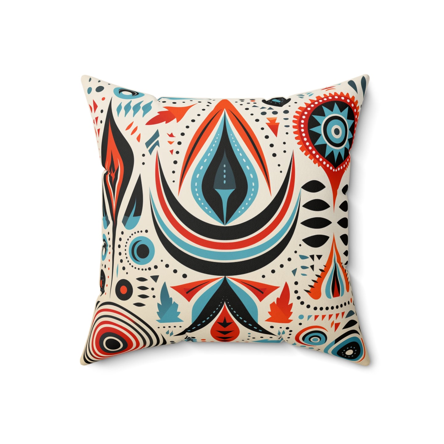 Spun Polyester Square Pillow - Waves of Renewal Design