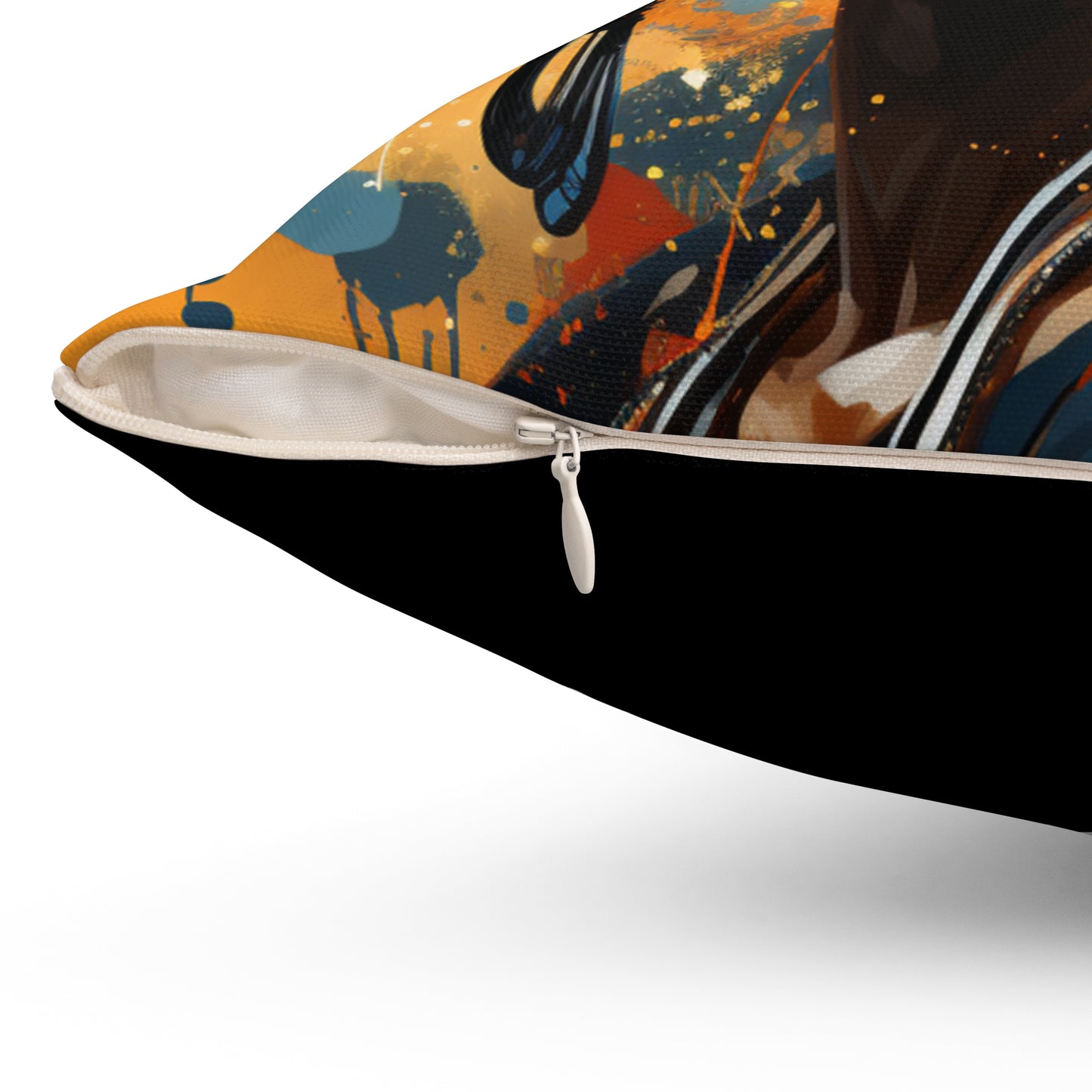 Spun Polyester Square Pillow - Daughters of Africa 2 Design