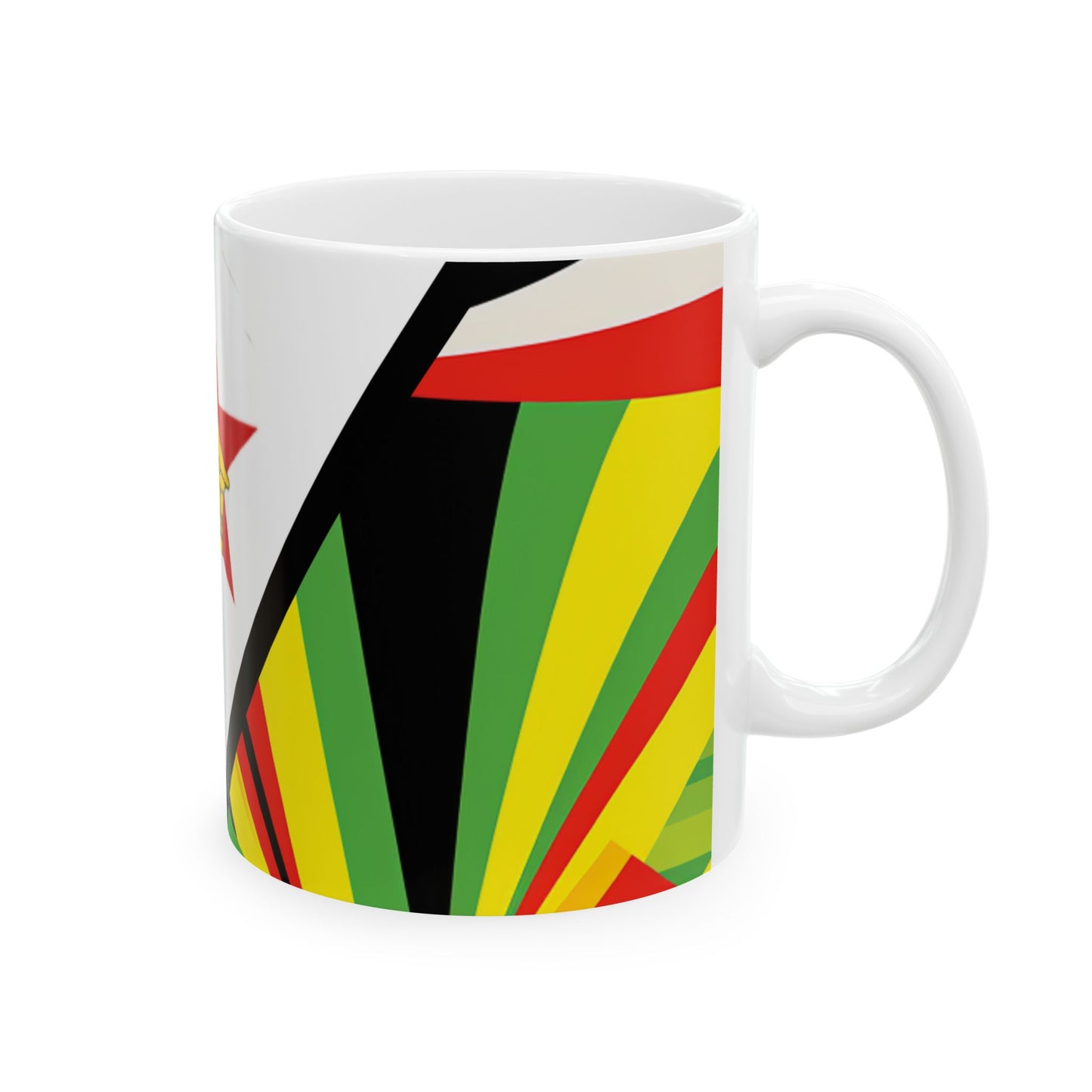 Ceramic Mug 11oz - Zimbo Abstract Flag Design