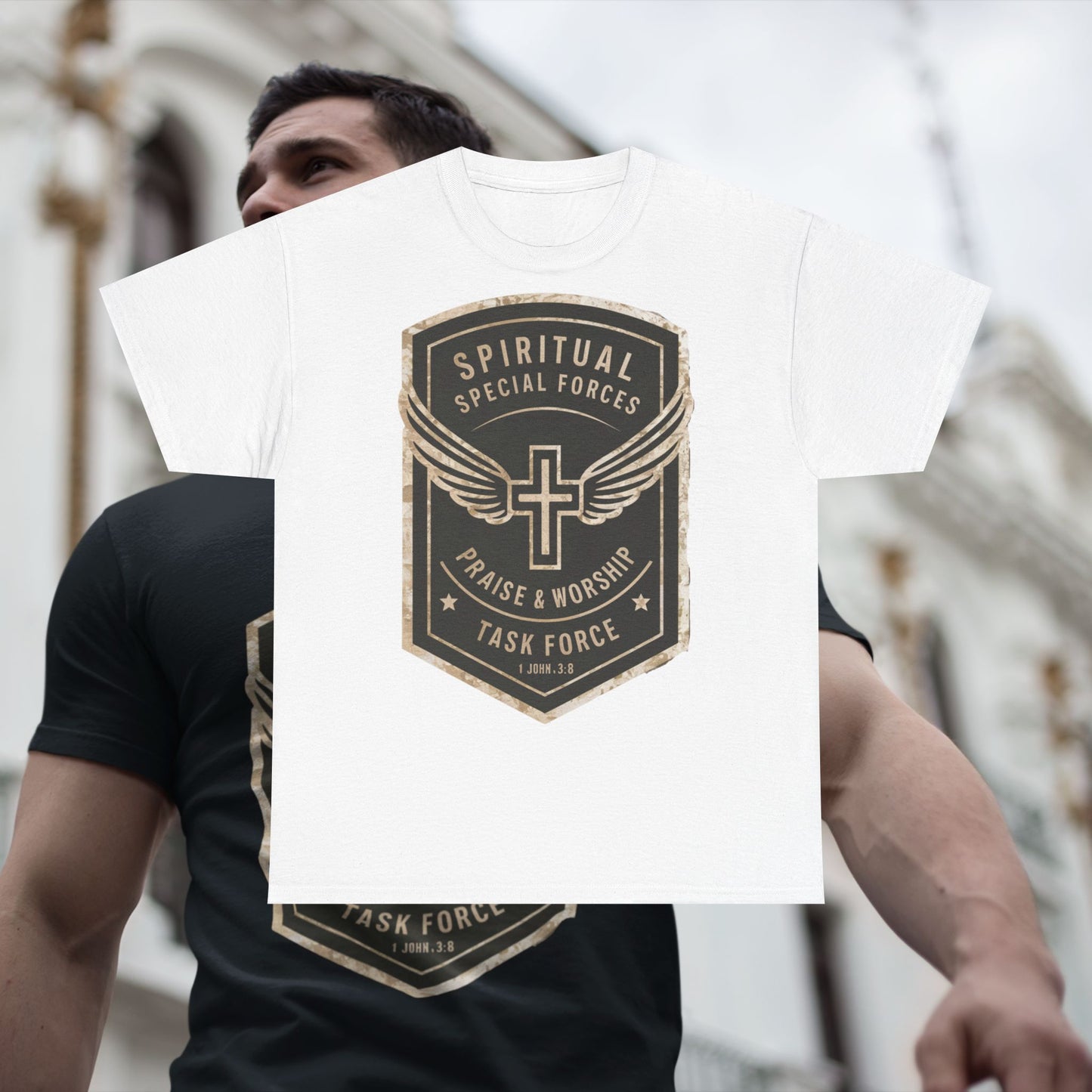 Unisex Heavy Cotton T-shirt - Spiritual Wars Praise & Worship