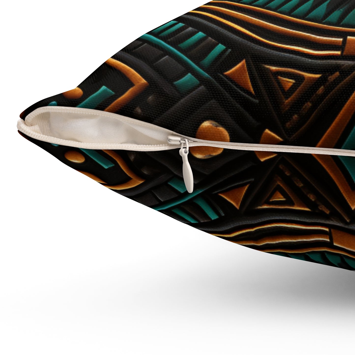 Spun Polyester Square Pillow - Naija Crest Design