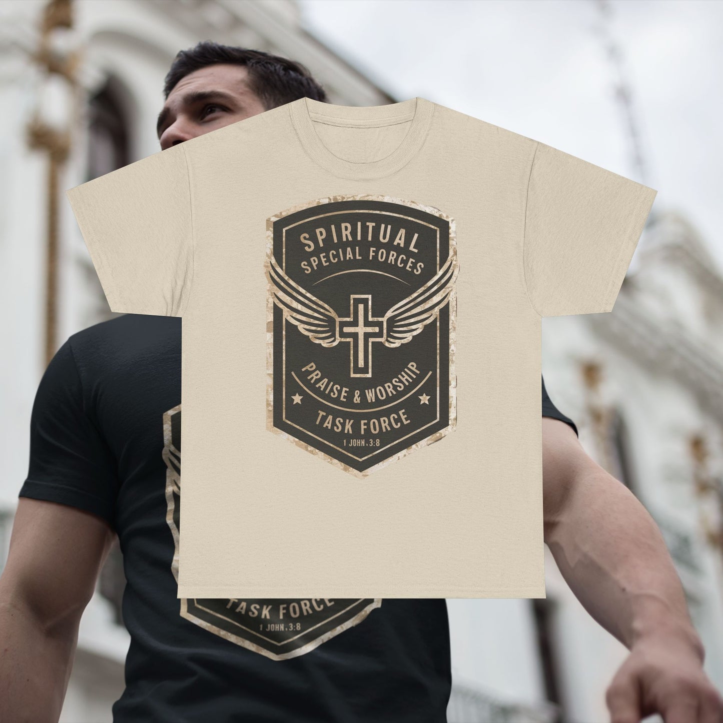 Unisex Heavy Cotton T-shirt - Spiritual Wars Praise & Worship