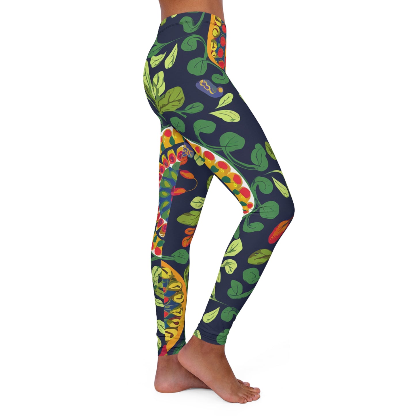 Women's Spandex Leggings - Harmony Weave Design