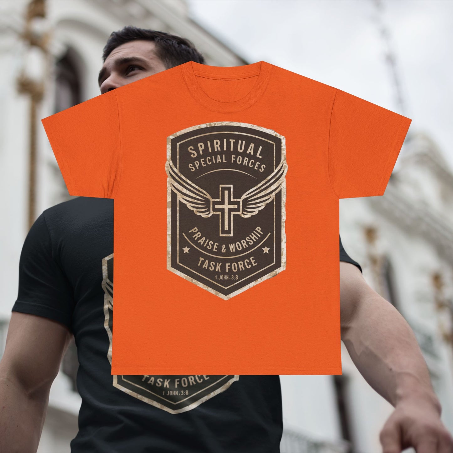 Unisex Heavy Cotton T-shirt - Spiritual Wars Praise & Worship
