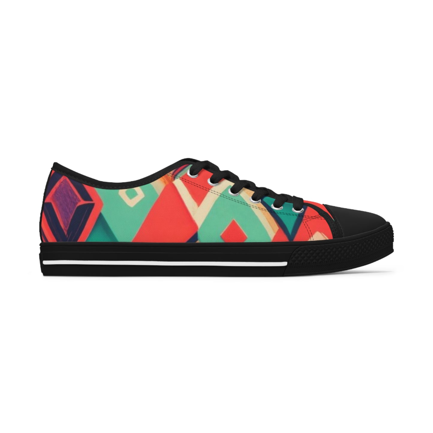 Women's Low Top Sneakers - Diamond In The Rough Design