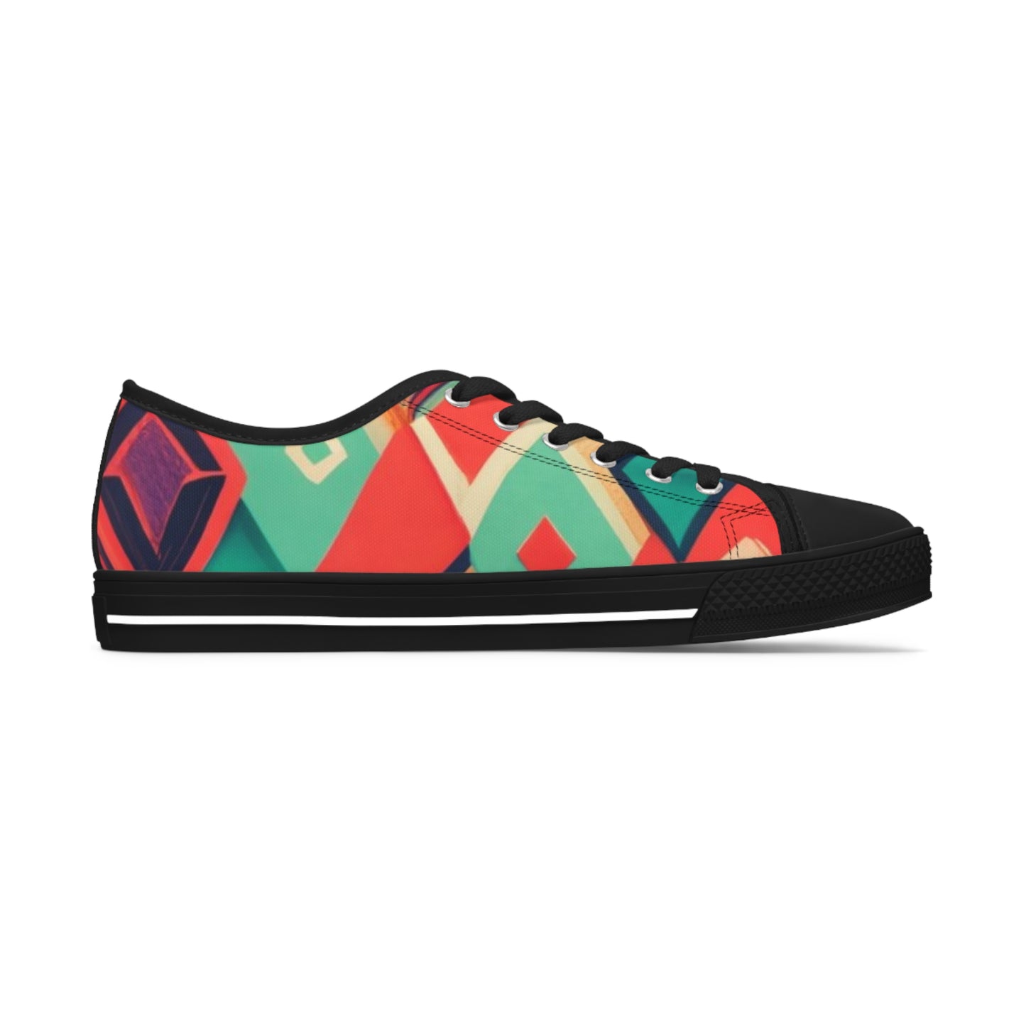 Women's Low Top Sneakers - Diamond In The Rough Design