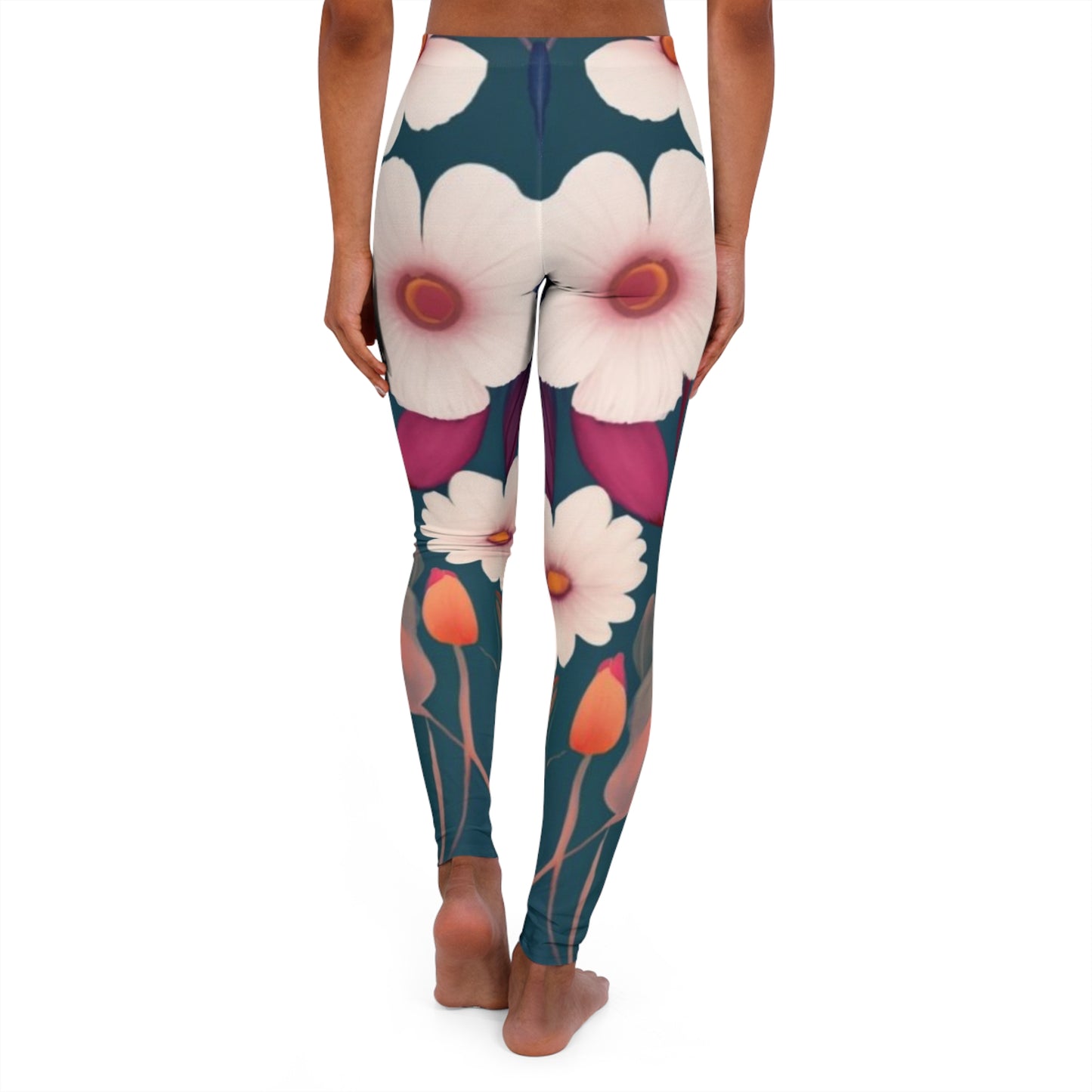 Women's Spandex Leggings - Hope Flowers Design