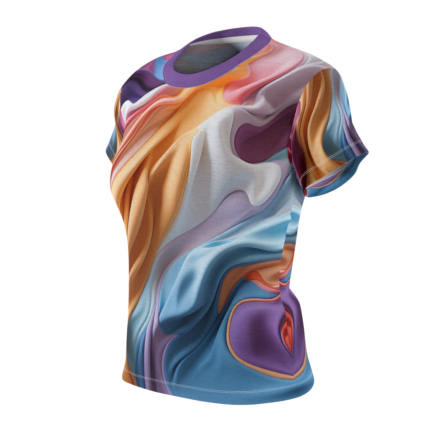 Women's Cut & Sew Tee (AOP) - Hope Swirls Design