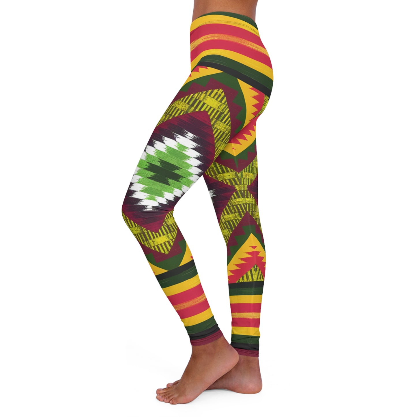 Women's Spandex Leggings - Joyful Bloom Design
