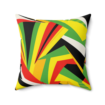 Spun Polyester Square Pillow - Zimbo Stripes Design