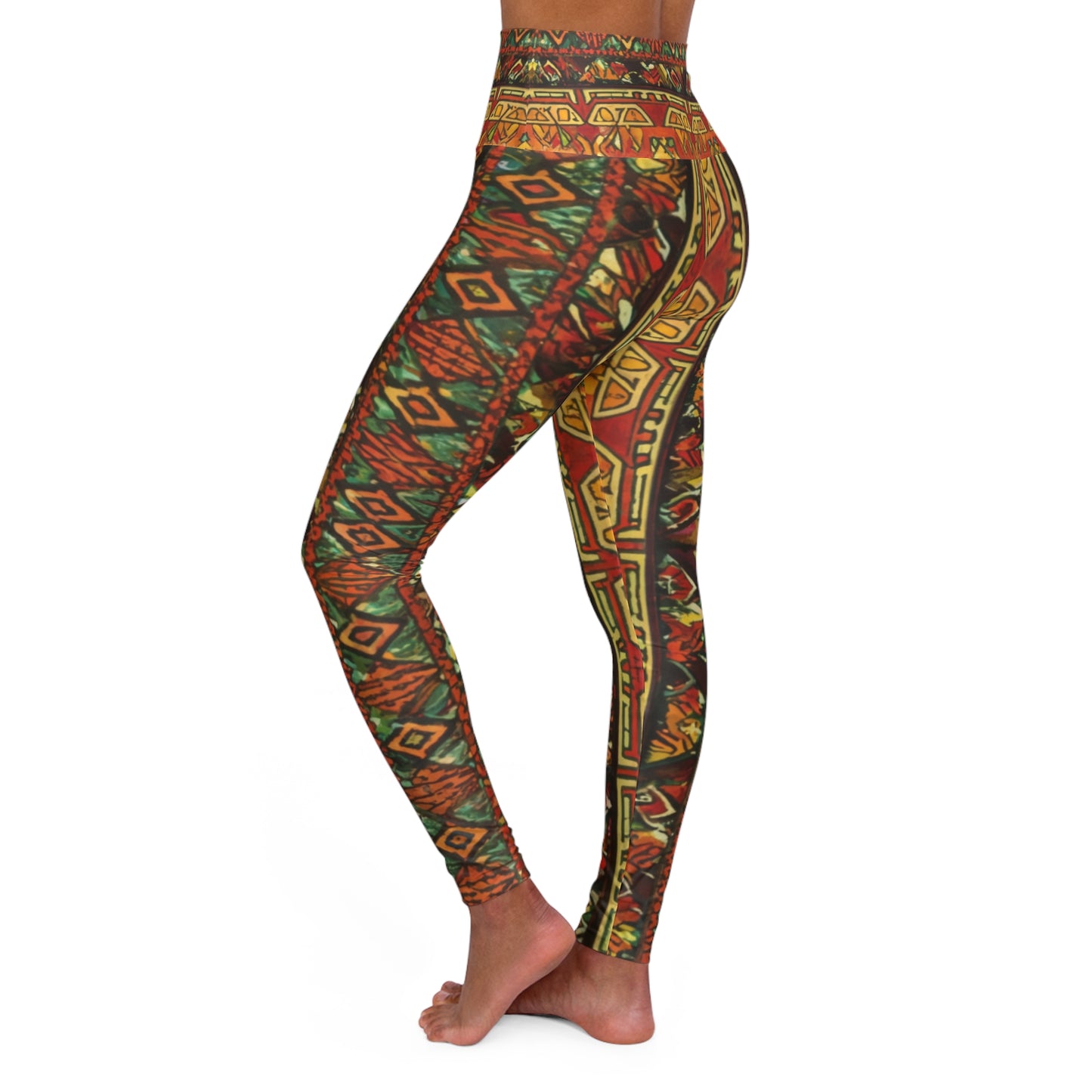 High Waisted Leggings - Mosaic Grace Design