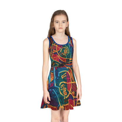 Girls' Sleeveless Sundress - "Threads of Glory"