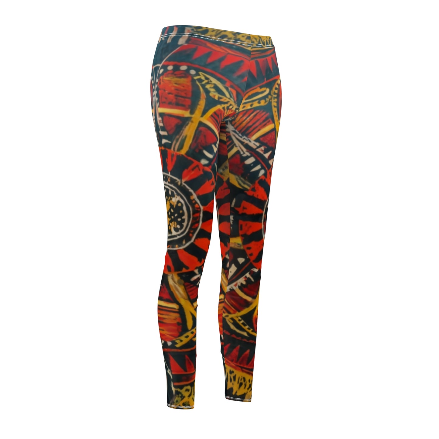 Women's Cut & Sew Casual Leggings - Crown of Life Design