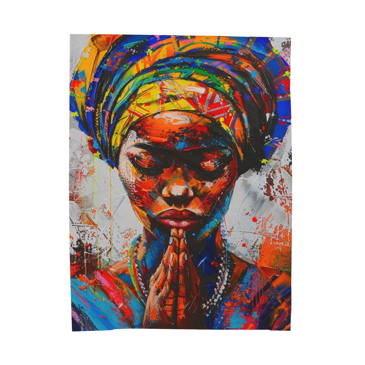 Velveteen Plush Blanket - Blessing For Africa Design