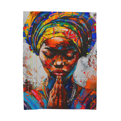 Velveteen Plush Blanket - Blessing For Africa Design