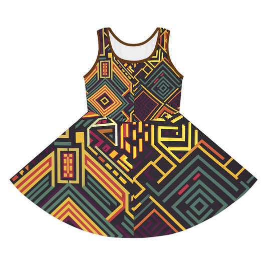 Girls' Sleeveless Sundress - Afro Stylie Design -