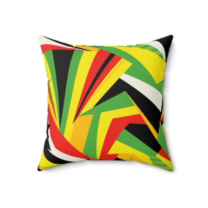 Spun Polyester Square Pillow - Zimbo Stripes Design