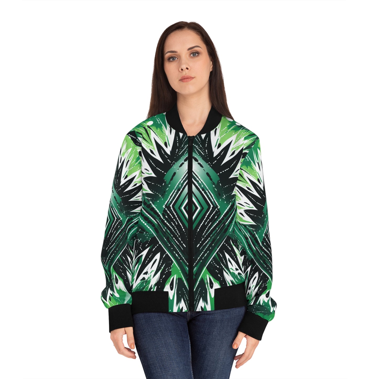 Women's Bomber Jacket - Naija Tye Dye Design