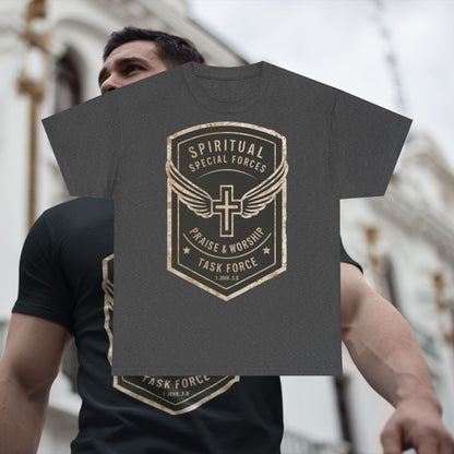 Unisex Heavy Cotton T-shirt - Spiritual Wars Praise & Worship