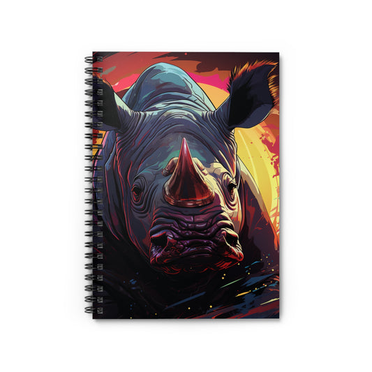 Spiral Notebook - Ruled Line - Save The Rhino Design