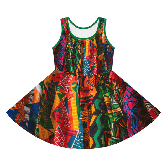 Girls' Sleeveless Sundress (AOP) - Hope flowers