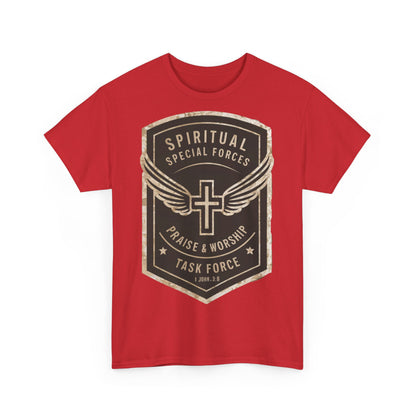 Unisex Heavy Cotton T-shirt - Spiritual Wars Praise & Worship