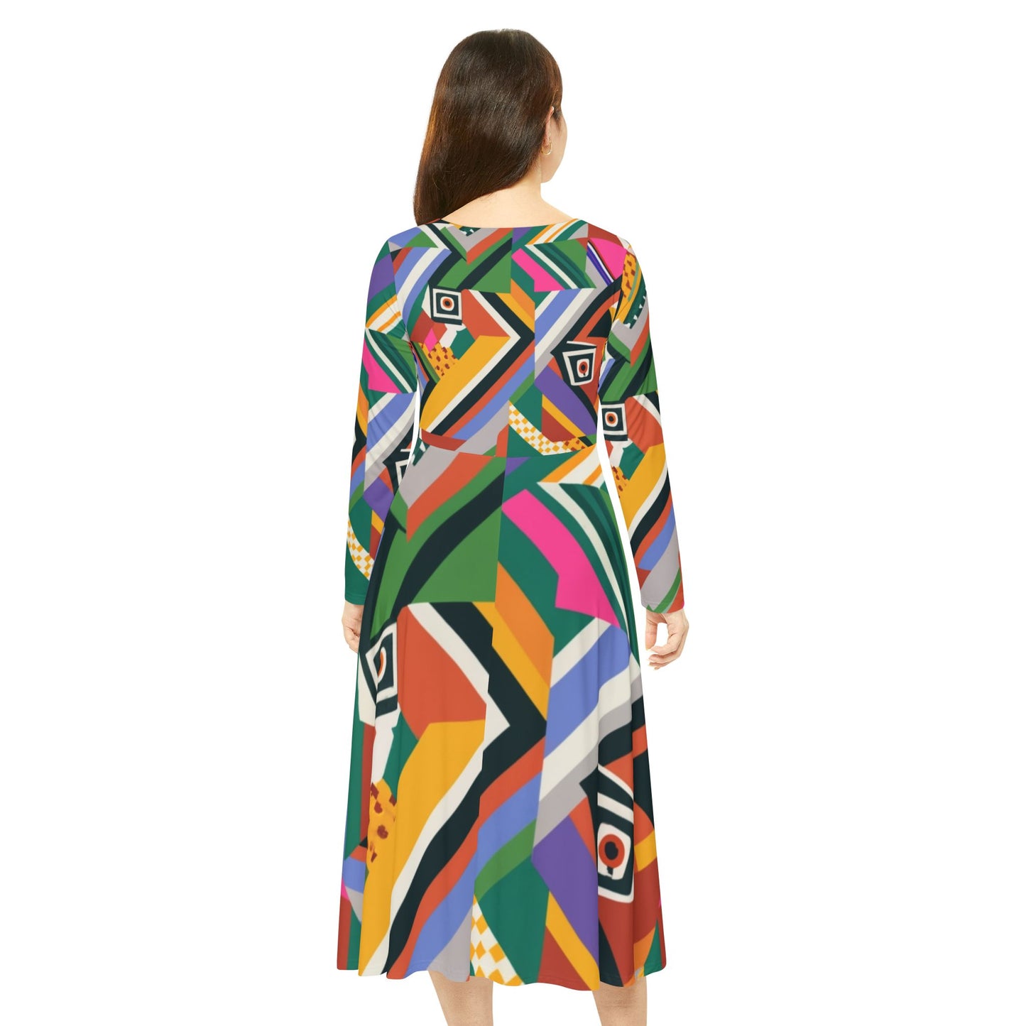 Women's Long Sleeve Dance Dress - Tribal Resilience Design