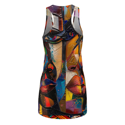 Women's Cut & Sew Racerback Dress (AOP) - Face Of Unity Design