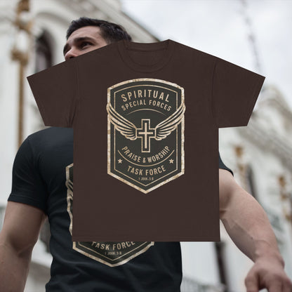 Unisex Heavy Cotton T-shirt - Spiritual Wars Praise & Worship