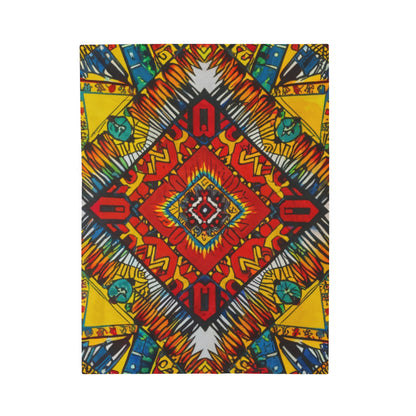 Velveteen Blanket - African Rainbow Design