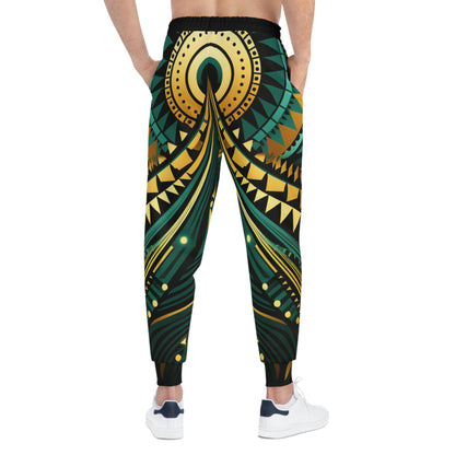 Athletic Joggers - African Emerald Design