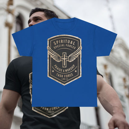 Unisex Heavy Cotton T-shirt - Spiritual Wars Praise & Worship