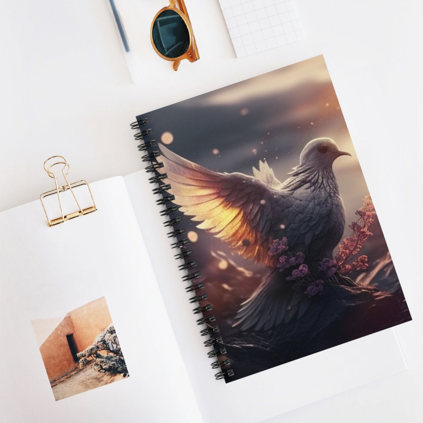 Spiral Notebook - Ruled Line - Peace Design -