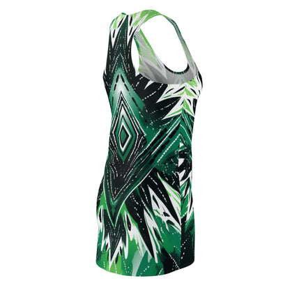 Women's Cut & Sew Racerback Dress (AOP) - Naija Tye Dye Design