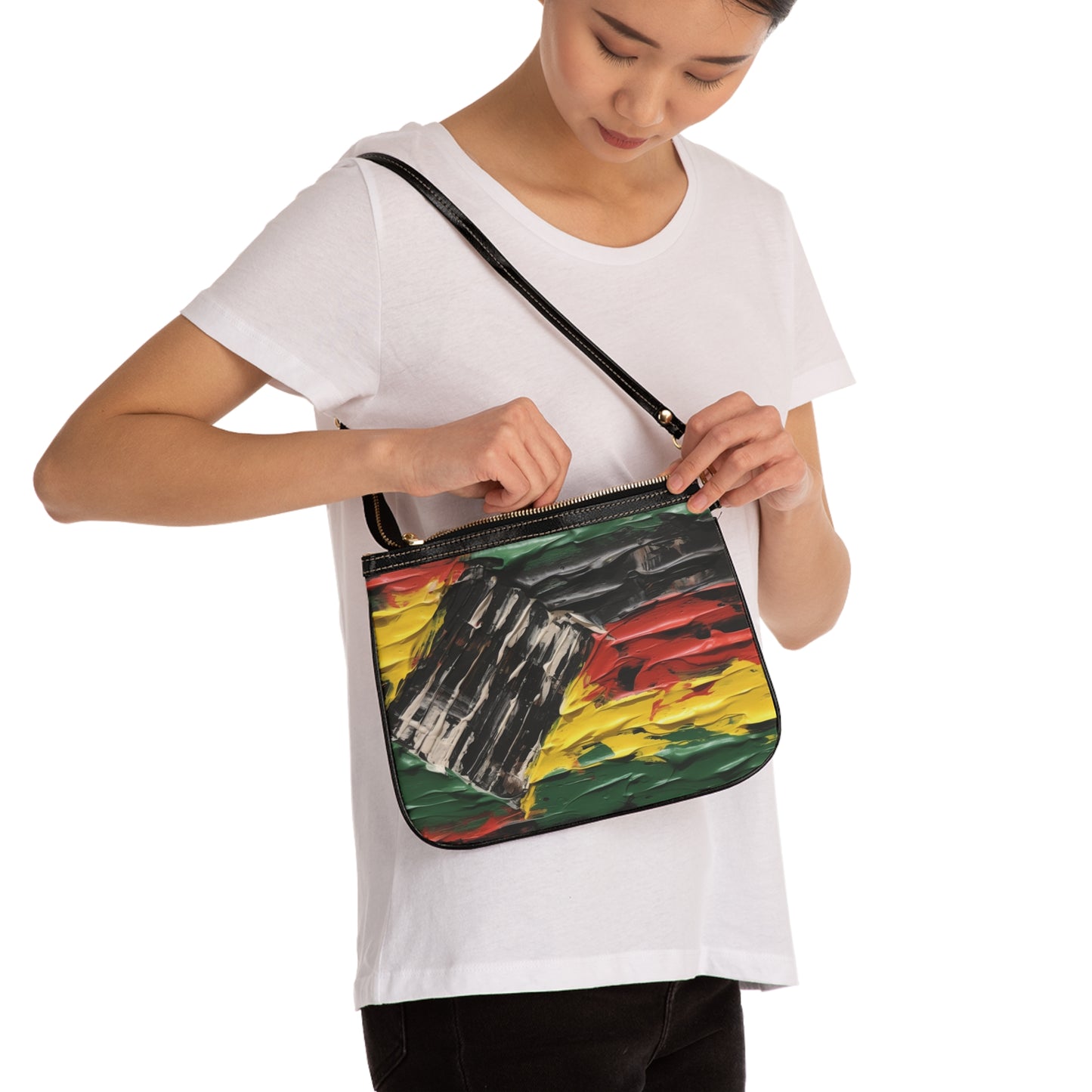 Small Shoulder Bag - Afro Abstract Design