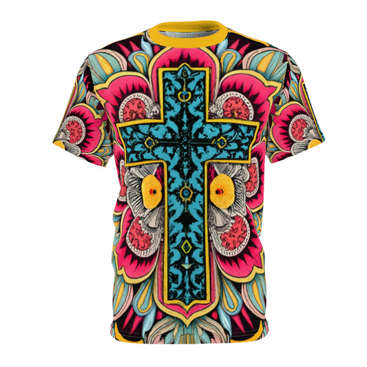 Unisex Cut & Sew Tee (AOP) - Happy Clappa Cross