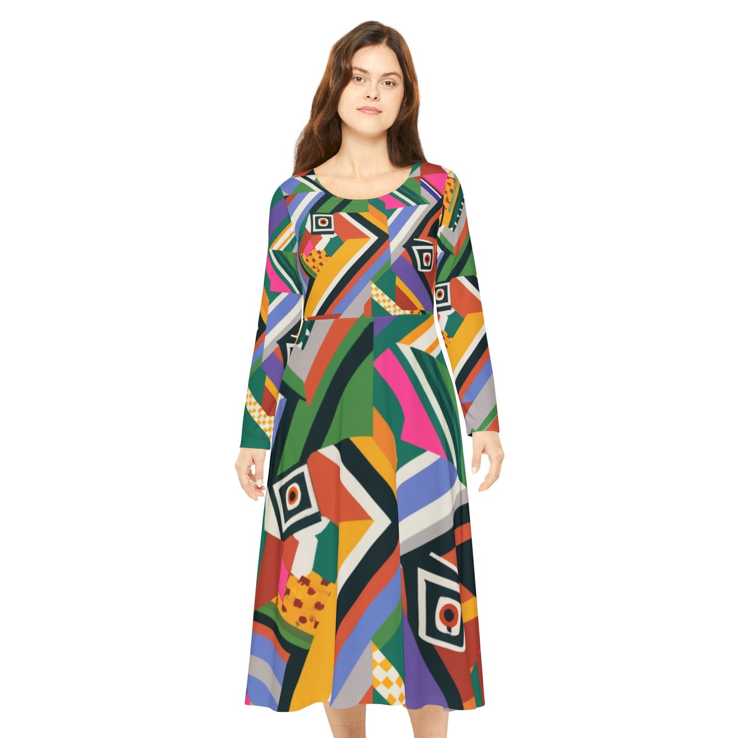 Women's Long Sleeve Dance Dress - Tribal Resilience Design