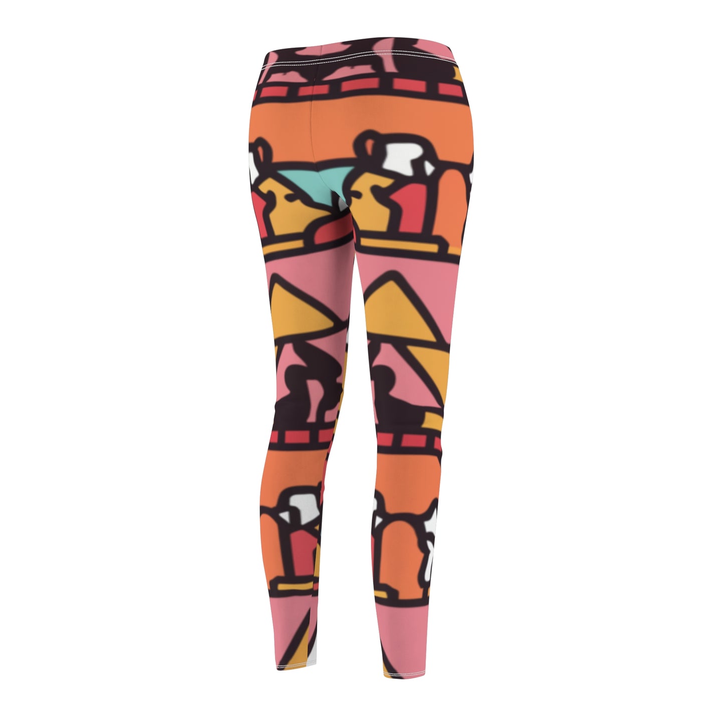 Women's Cut & Sew Casual Leggings - Colourful Reign Design