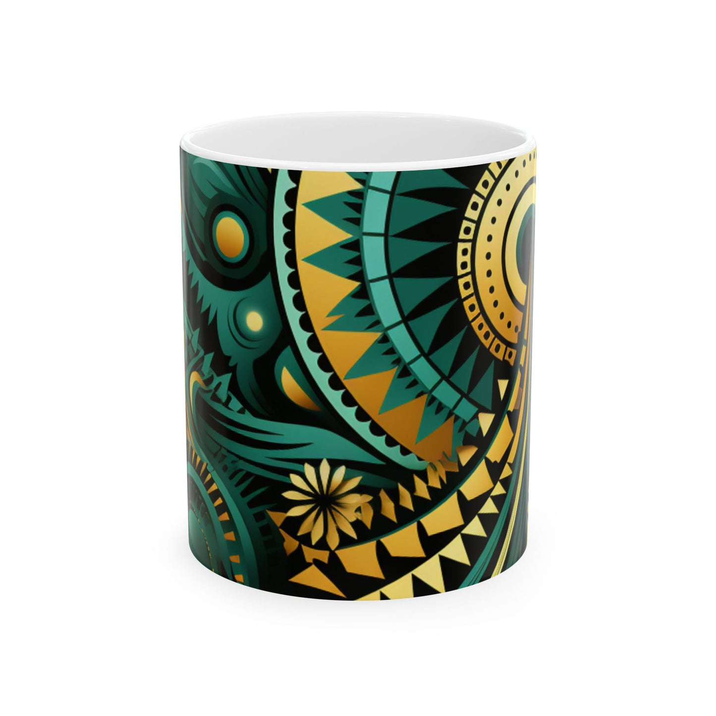 Ceramic Mug 11oz - African Emerald Design