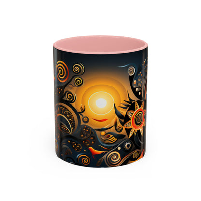 Accent Coffee Mug, 11oz - Sunrise Harmony Design