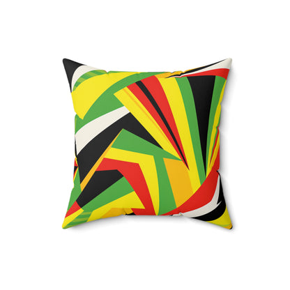 Spun Polyester Square Pillow - Zimbo Stripes Design