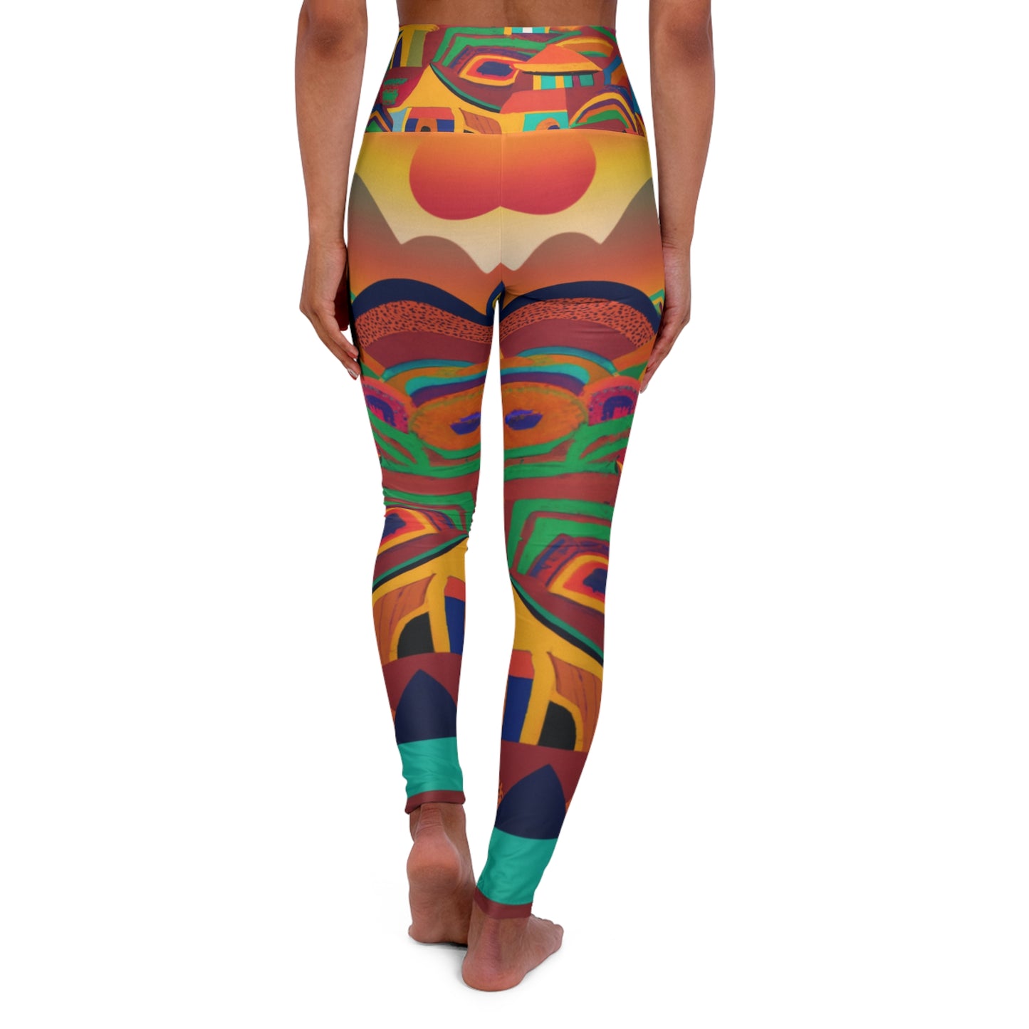 High Waisted Leggings - Shards of Unity Design