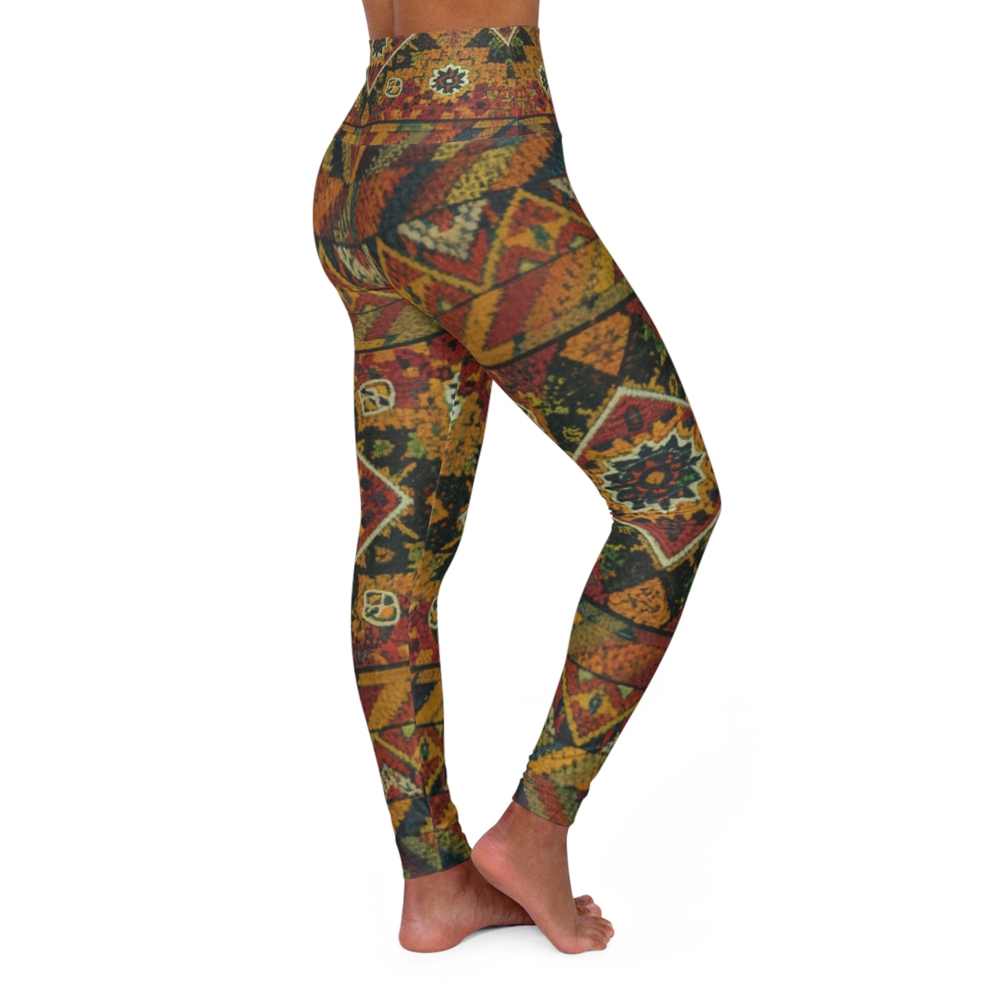 High Waisted Leggings - Waves of Redemption Design