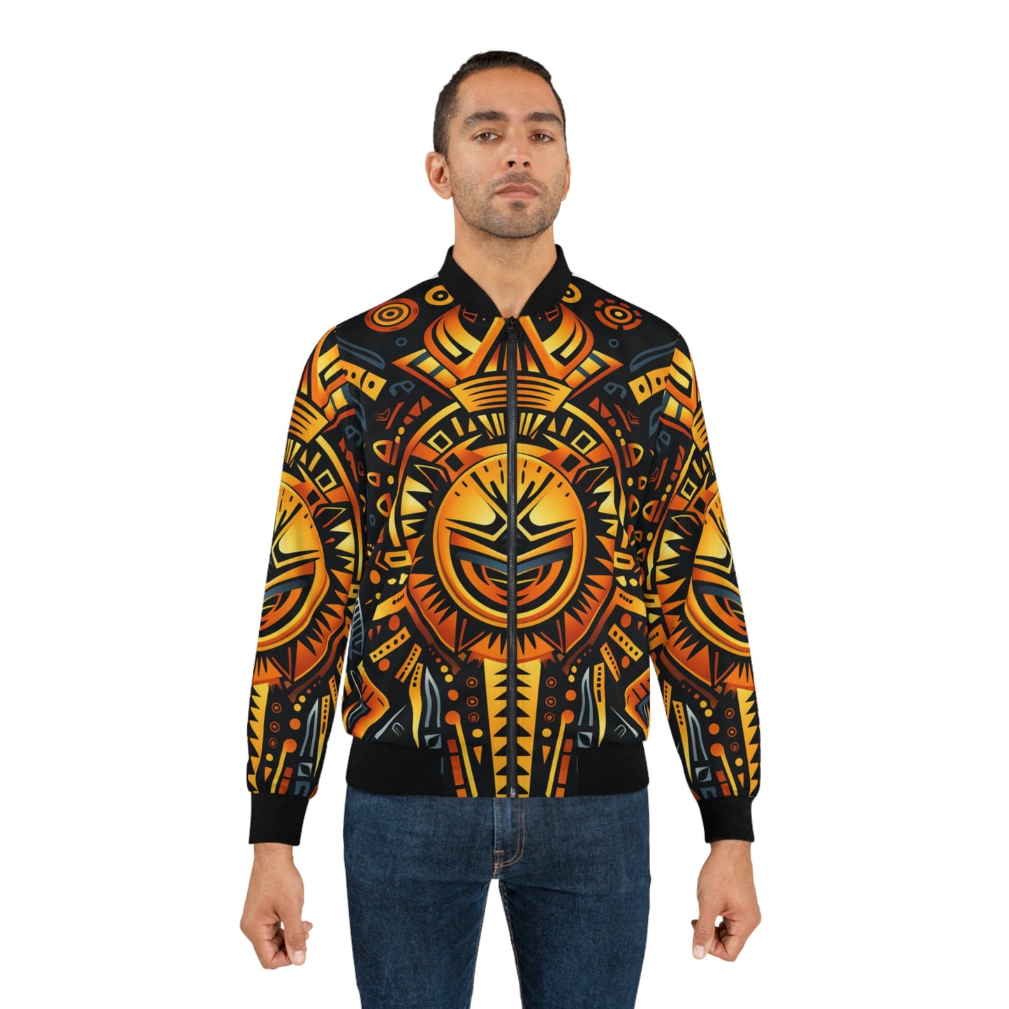 Men's Bomber Jacket - Radiant Majesty Design