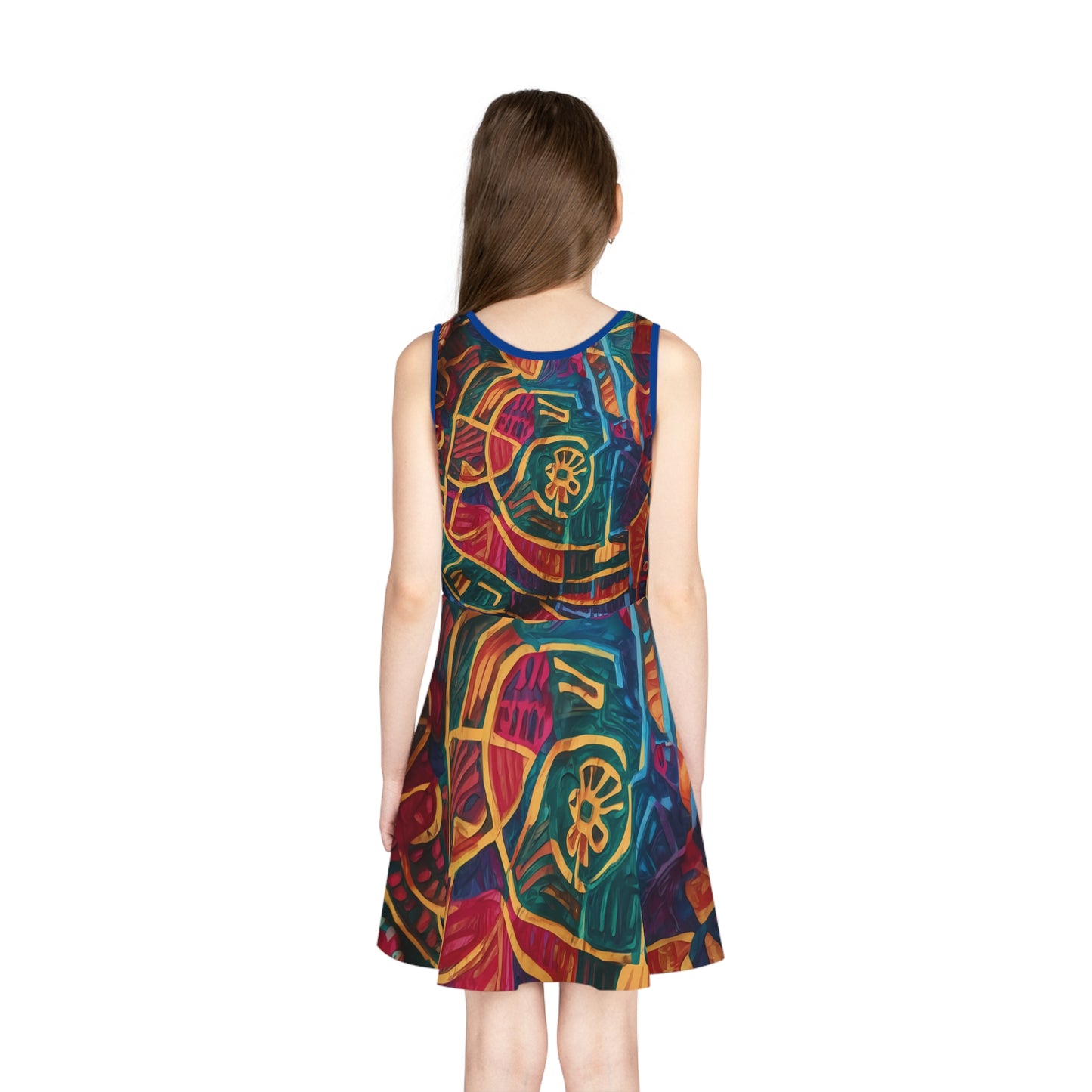 Girls' Sleeveless Sundress - "Threads of Glory"