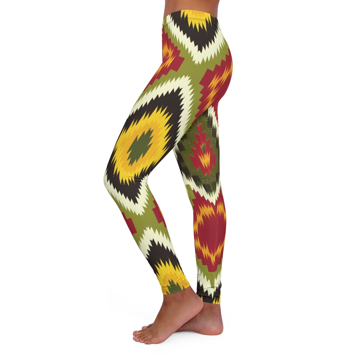 Women's Spandex Leggings - Radiant Pathway Design